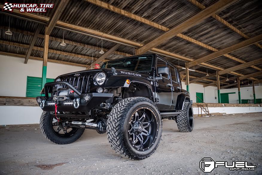 vehicle gallery/jeep wrangler fuel lethal d567 0X0  Black & Milled wheels and rims